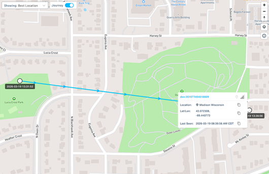 journey mapping in notehub